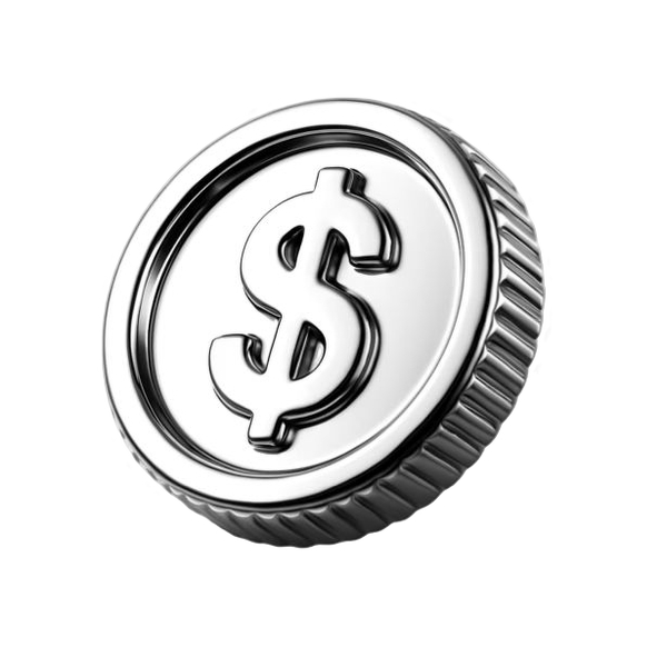 Chrome dollar coin