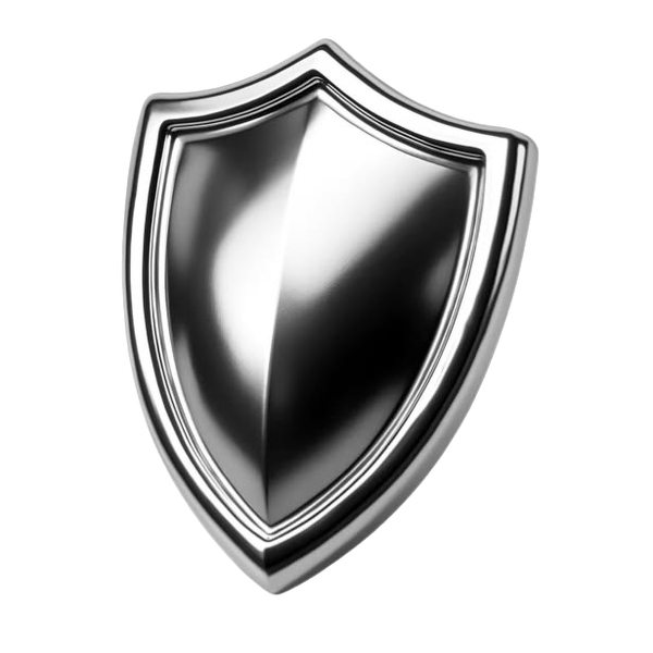 Polished chrome shield